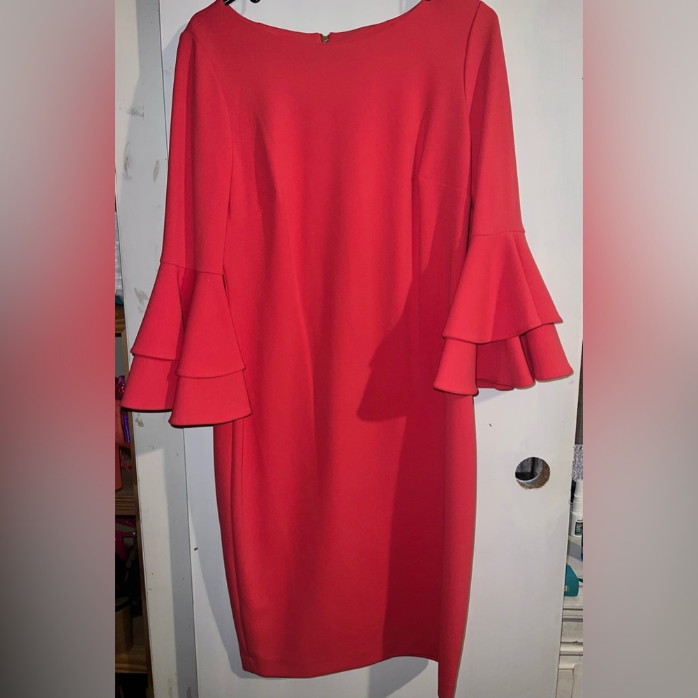 Calvin Klein Flare Sleeve Dress